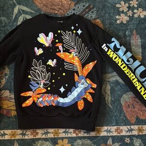 Black Sweatshirt with Colorful Graphic Design